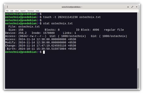 Change File Timestamps To Specific Date And Time In Linux Ostechnix