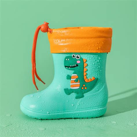 Kids Girl Boy Rain Boots Waterproof Toddler Rainboots Childrens Shoes