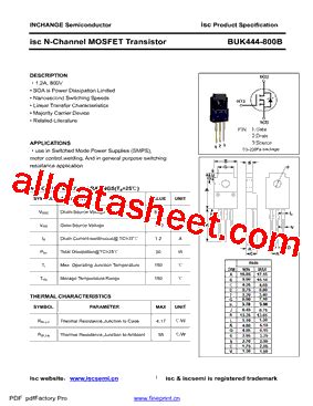 Buk B Datasheet Pdf Inchange Semiconductor Company Limited