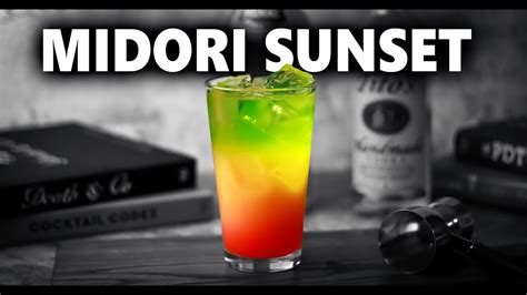 How To Make The Midori Sunset Layered Cocktail Youtube