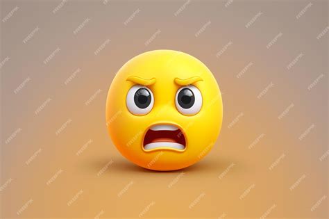 Premium Ai Image A Yellow Emoji With A Worried Face Impression Ai