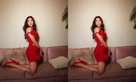 Red Hot Pooja Hegde Stuns In Bold Off Shoulder Co Ord Set