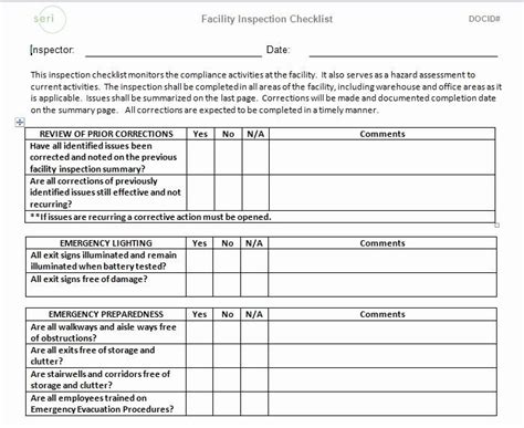 Facility Maintenance Schedule Excel Template Lovely Facility