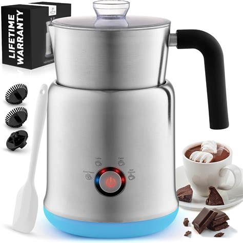 Zulay Kitchen Hot Chocolate Machine Hot & Cold Foam Maker 4-in-1 Milk ...