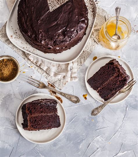 Sacher Torte Super Rich Chocolate Apricot Jam Cake Flatlay Bake It