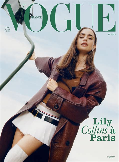 Lily Collins Is The Cover Star Of The December 2022 January 2023 Edition Of Vogue France Vogue