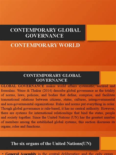 Contemporary Global Governance Pdf Governance Global Governance