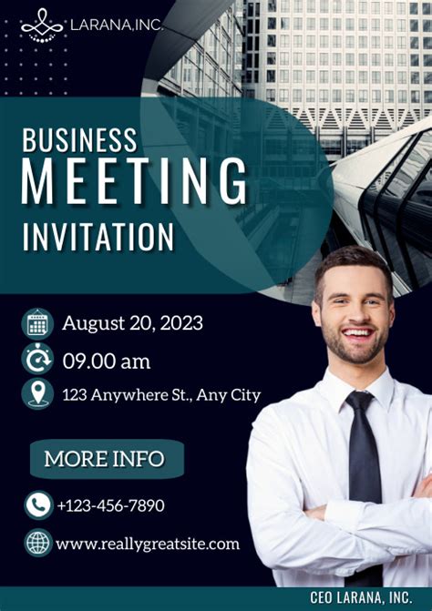 Business Meeting Invitation Template Postermywall