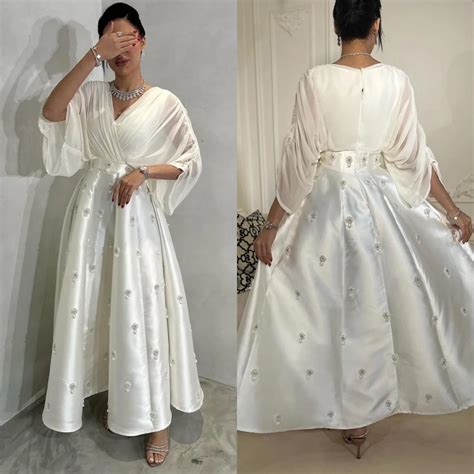 Jiayigong Robe De Soir E Drap E En Satin Avec Appliques Pliss Es Robes