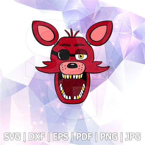 Five Nights At Freddys Fnaf Foxy Characters Layered Svg Dxf Etsy