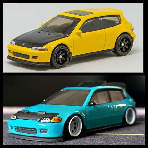 My Custom Hotwheels Honda Civic EG On D Racing Wheels Hot Wheels Cars