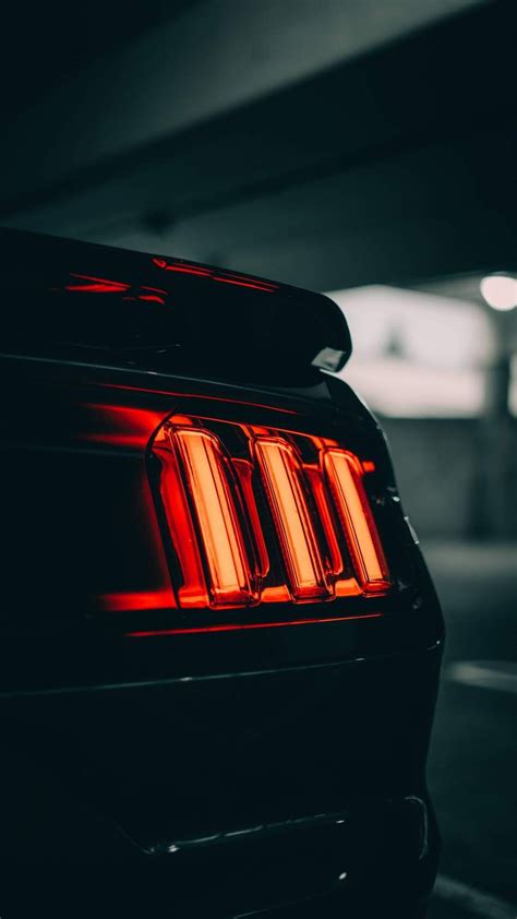 Mustang Lights Iphone Wallpaper Car Iphone Wallpaper Mustang Wallpaper Ford Mustang Wallpaper