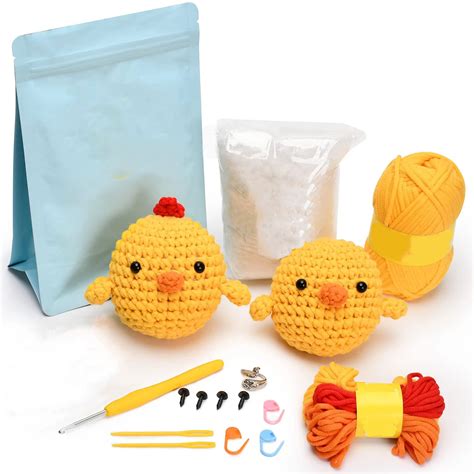 Stuffed Animal Knitting Sets The Woobles Beginners Crochet Kit Animal