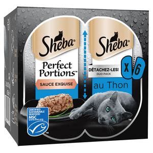 Sheba Perfect Portions Barquettes En Sauce Thon MSC Pour Chat Adulte