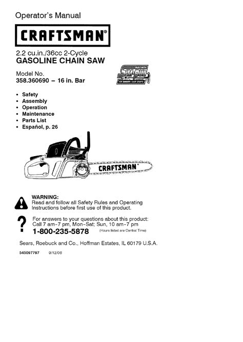 Craftsman Chainsaw Troubleshooting Guide