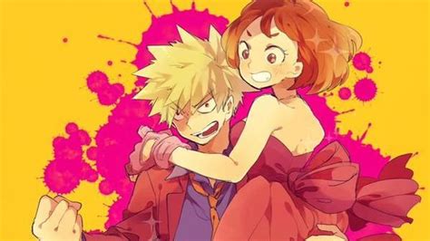 Katsuki Bakugo And Ochako Uraraka Hero Boku No Hero Academia Cute