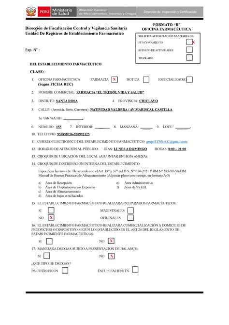 Establecimiento Farmaceutico 3 DEL ESTABLECIMIENTO FARMACÉUTICO CLASE