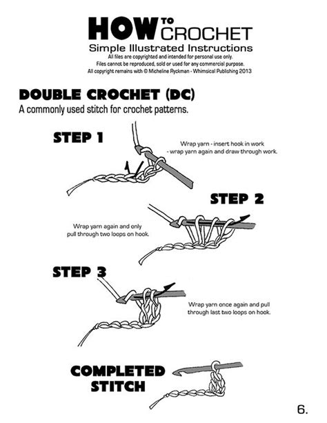 Printable Crochet Stitches Guide