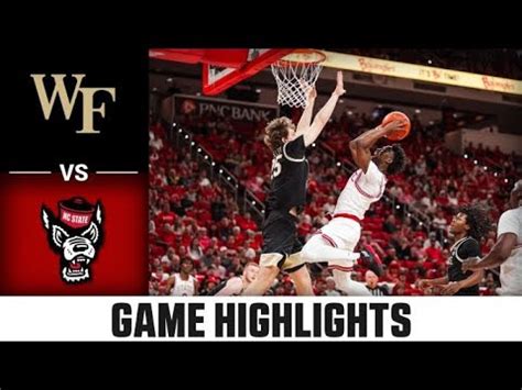 Wake Forest Vs NC State Men S Basketball Highlights 2022 23 YouTube