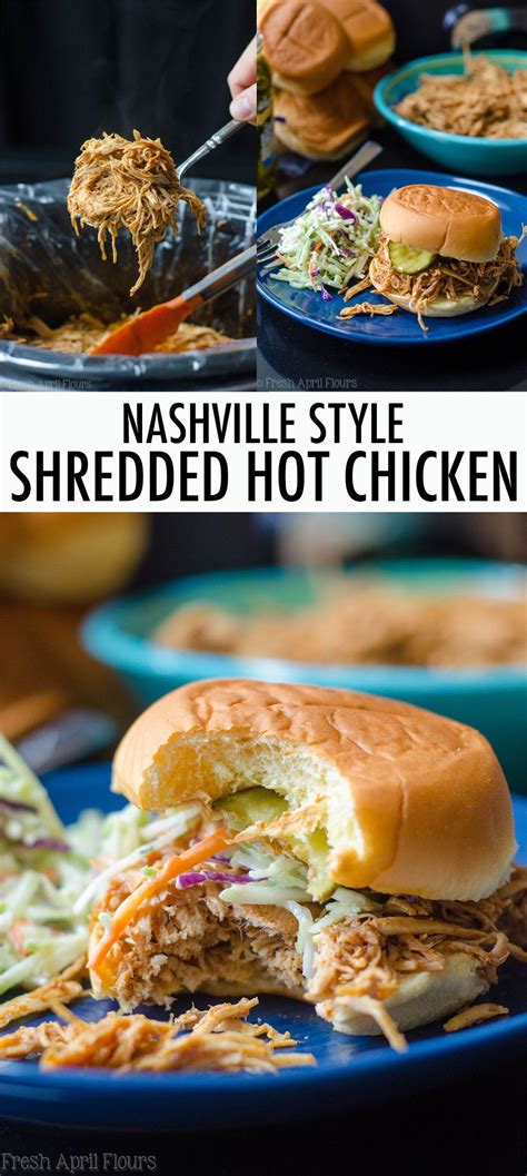 Nashville Style Shredded Hot Chicken Chicken Slow Cooker Recipes Nashville Hot Chicken Recipe