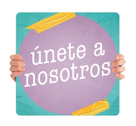 Únete A Nosotros Handheld Sign Rs03 Spanish