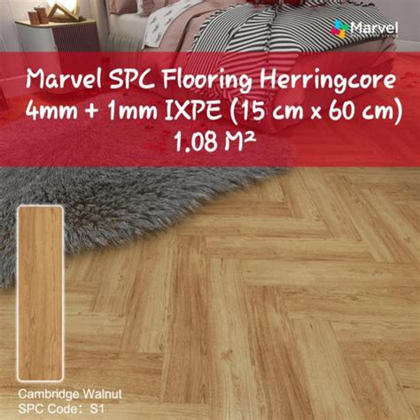 Jual Lantai SPC Herringbone Marvel Klik 5mm Setara Almaflor Kab