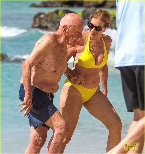 Photo Rupert Murdoch Fiancee Ann Lesley Smith Beach Photos Photo