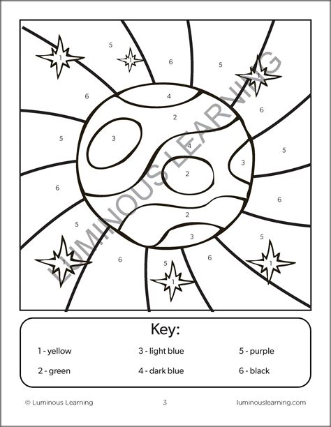 Solar System Color By Number