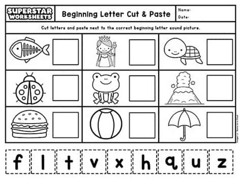 Letter Sound Cut And Paste Worksheets Infoupdate Org