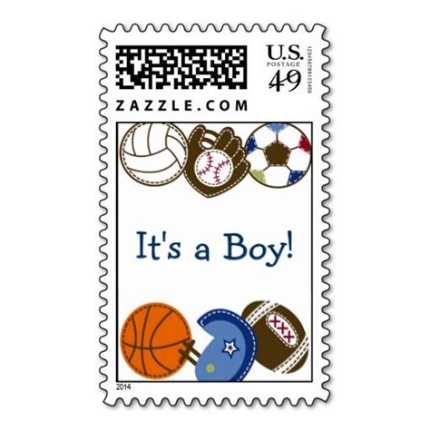 Play Ball Sports Ball Custom Postage Stamps Wanna Make Each Letter A