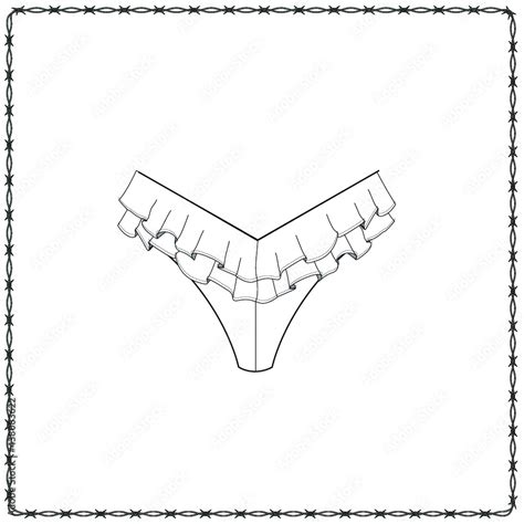 Women S Lingerie Editable Fashion Flat Sketch For Creating New Designs