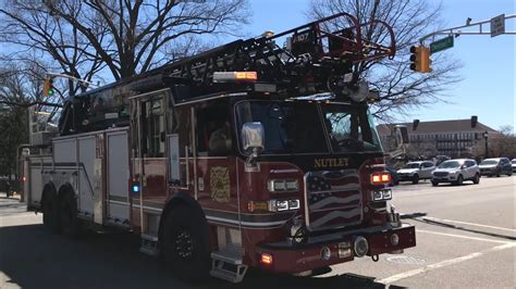 Nutley Fire Department Engine 1 And Brand New Ladder 1 Responding On