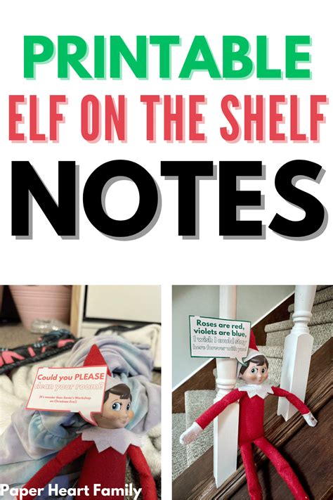 printable elf   shelf notes kids love artofit