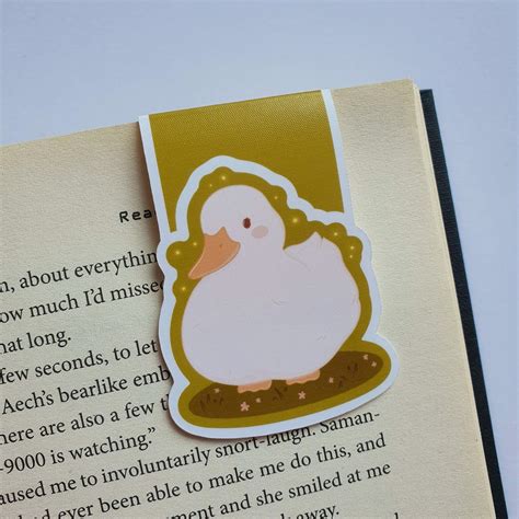 Cute Duck Magnetic Bookmark Book Accessories Page Saver Colourful Page