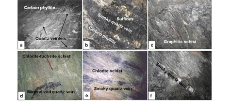 Field Photographs Showing A Thin Mineralized Quartz Veinlets Within