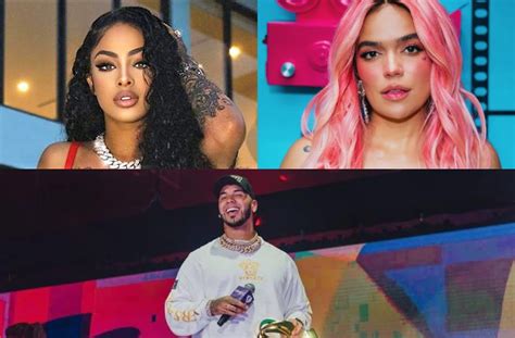 Anuel Yailin Y Karol G Cara A Cara En Los Premios Heat 2023 Quisqueya Peach