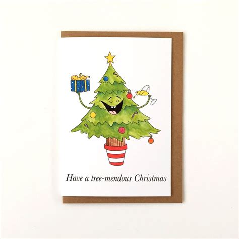 Have A Tree Mendous Christmas Christmas Card Greetings Card