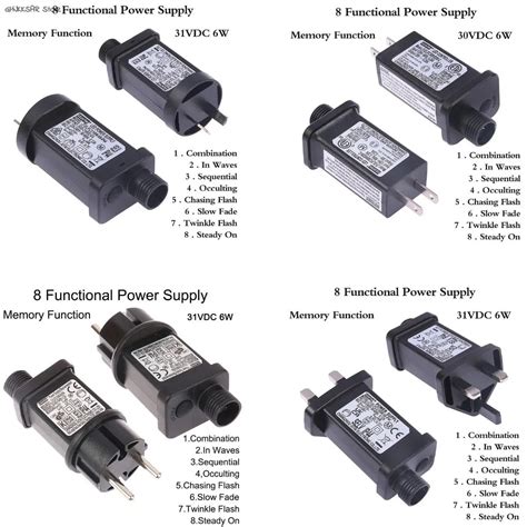 AC 220V To 31VDC 6W 8 Functional SELV LED Lamp Driver EU Plug Switch