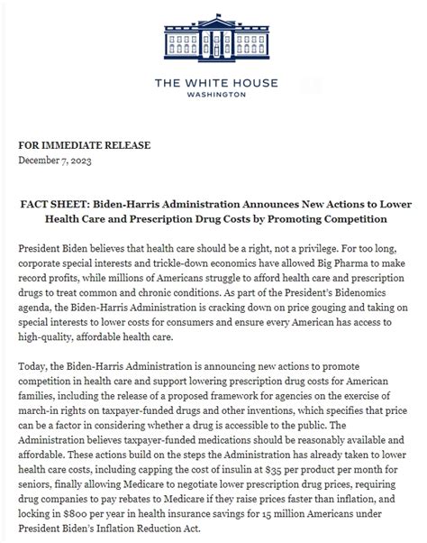 Fact Sheet Biden Harris Administration Announces New Actions To Lower