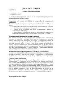 Psicologia Clinica Riassunto Appunti Di Psicologia Clinica Docsity