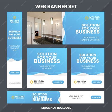 Premium Vector Modern Web Banner Ad Set Template