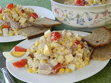 Thunfischsalat Mit Mais Tomaten Und Ei Von Flubberwurm Chefkoch