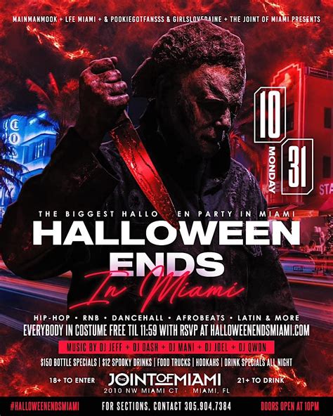 Halloween Ends In Miami The Joint Of Miami 31 October To 1 November