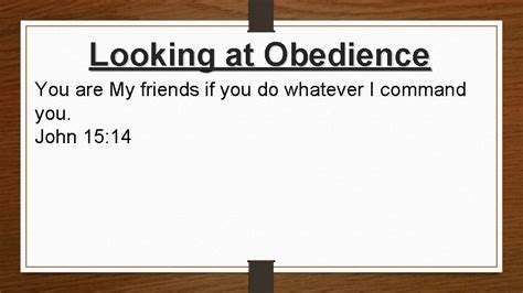 Fundamentals Of The Faith Lesson 7 Obedience Revelation