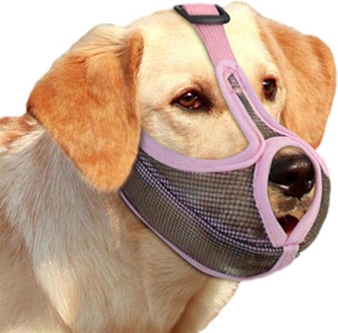 Dog Muzzle Mesh Short Snout Dog Muzzle Barkless Dog Muzzle With