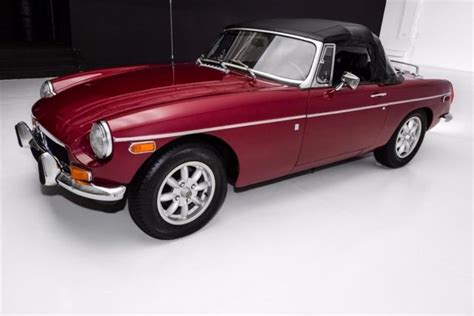 Mg Mgb Burgundy Chrome Bumpers British Sports Car Whol Manual