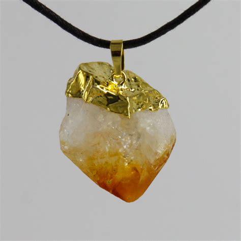 Natural Point Pendants Citrine Wholesale Crystal Universe