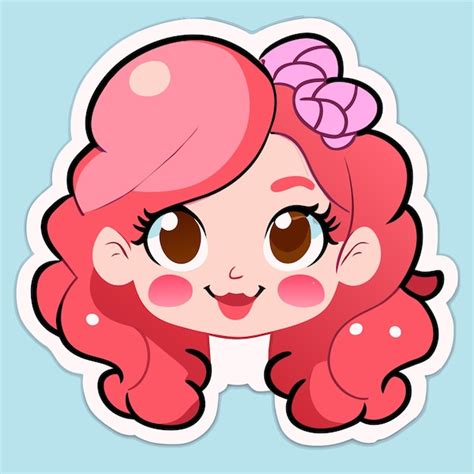 Chibi Manga Kawaii Linda Chica Dibujado A Mano Dibujos Animados