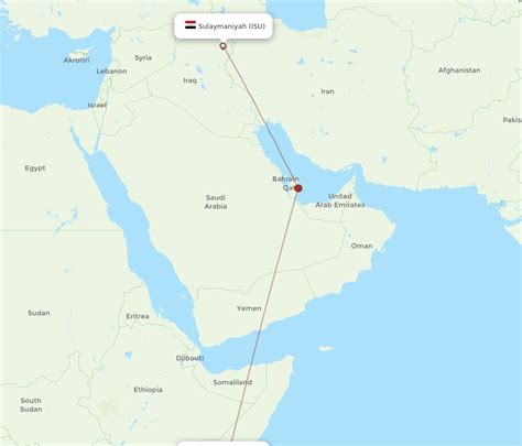 All Flight Routes From Mogadishu To Sulaimaniyah MGQ To ISU Flight