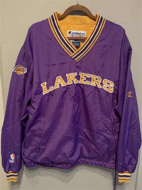 Vintage Champion NBA Los Angeles Lakers Jacket 1990-2000s Size Large ...